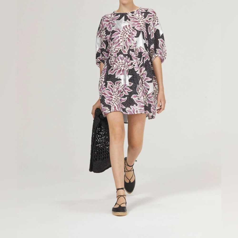 LANTHROPY ACALA STAR DRESS 100% LINEN